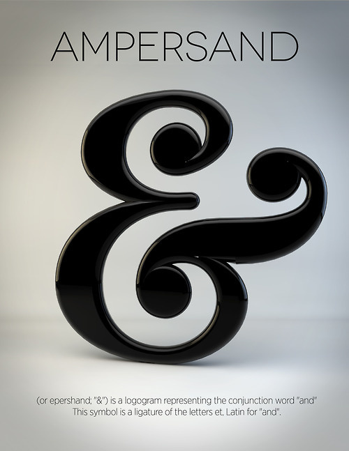 Ampersand Etymology #ampersand #3d #and #typography