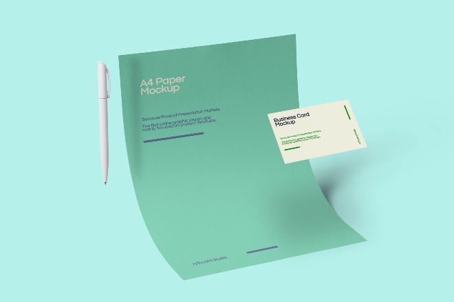 Branding Identity Mockup Scene #mockup #print #paper #identity #logo #brand #stationery