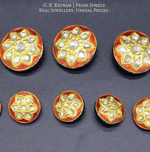 Sherwani Buttons - gold diamond polki kundan meena jadau jewellery