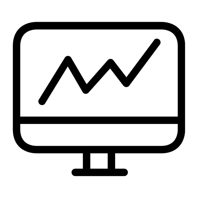 See more icon inspiration related to laptop, graph, chart, graphic, screen, computer, marketing, statistics, technology, stats, laptop computer, bar chart, bar graph, business and finance and seo and web on Flaticon.