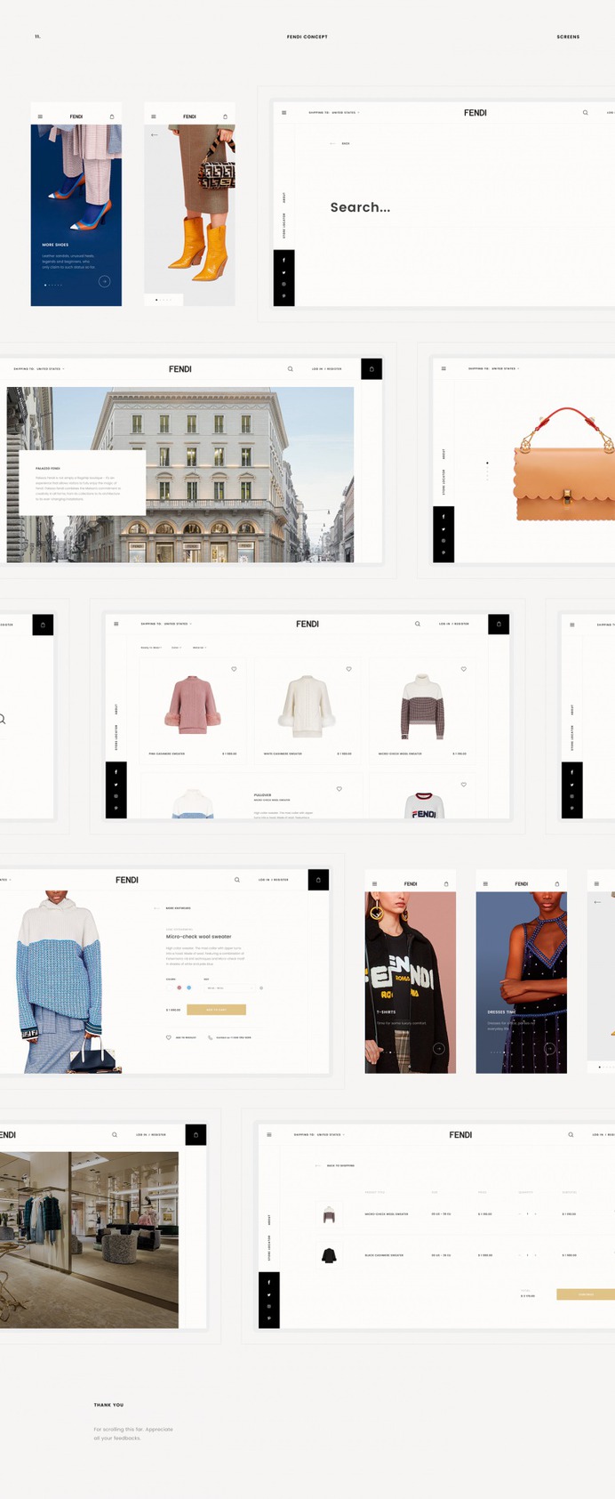 Fendi Redesign Concept (UI/UX)