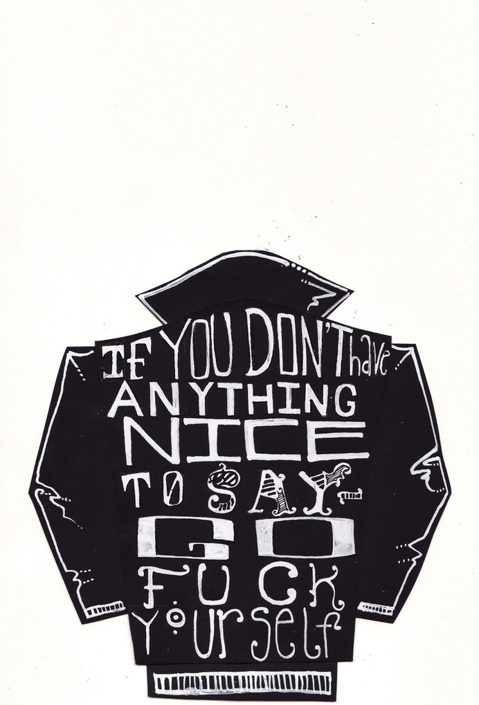 Hand drawn biker jacket by Lydia Saskia