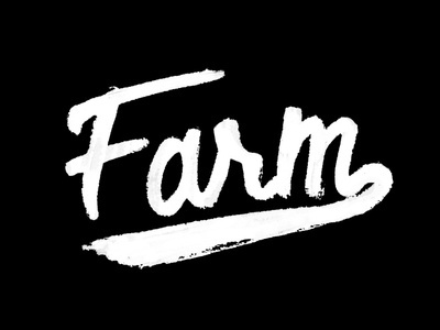 Farm by ischedesigns #lettering #script #sign #texture #farm #painting #hand #dirt