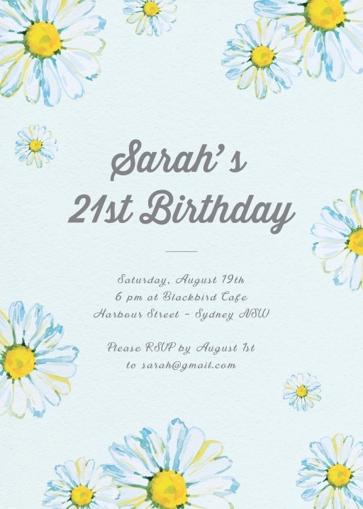 Blissful Birthday - Birthday Invitations #birthday #invitation #birthdayinvitation #paper #cards #digitalcard #design #print #digitalprint