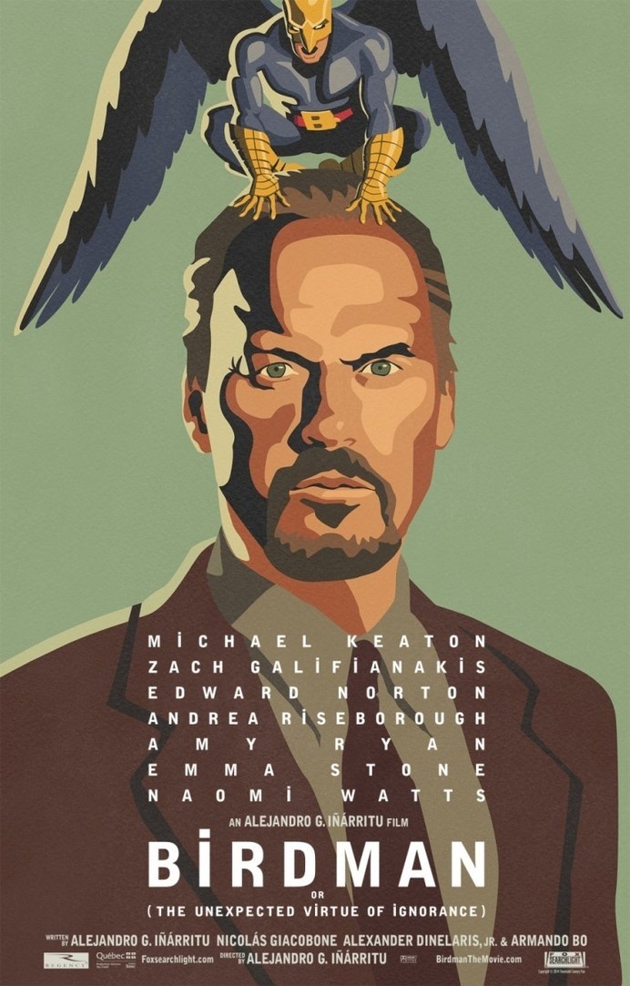 Birdman Movie Poster (2014) #illustration #design #graphic #poster