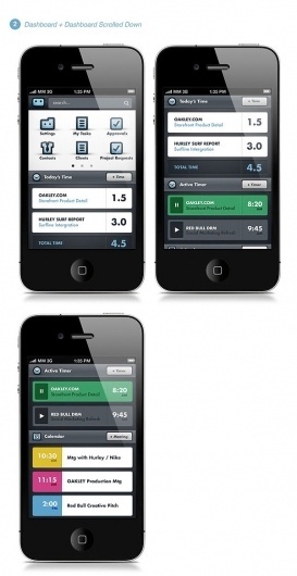 Workamajig® Mobile App on the Behance Network #mobile #interface