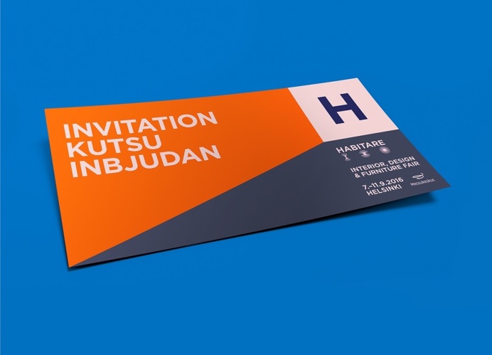 Habitare invitation #graphicdesign #design #color #bright #print #invite #identity