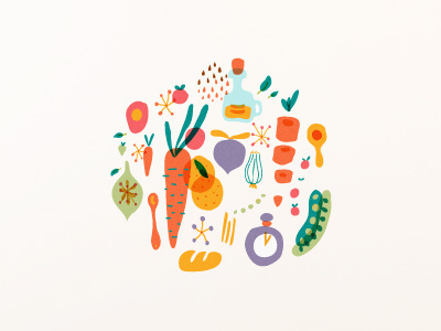 Abierto driblle #illustration #vegetables #cooking