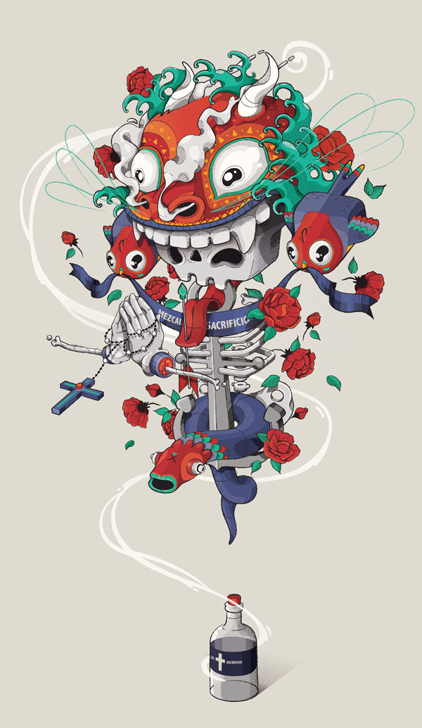 El hombre y el maguey by Julian Ardila #poster #illustration #editorial #branding