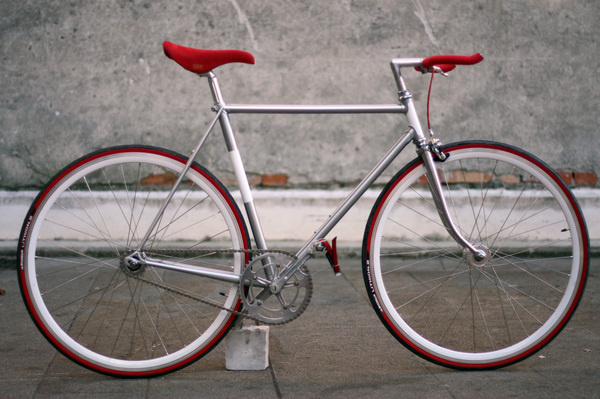 Scatto fisso Biascagne #red #bicycle #fixed #silver #gear #bike