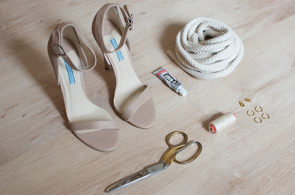 DIY knotted rope heels 1 #diy #knot #rope #heels
