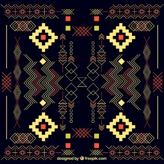 #background #free #vector #tribal #aztec #color