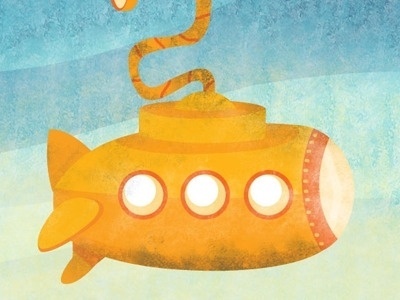 Dribbble - Submarine by Javiera R. Benavente #yellow #the #illustration #sea #under #submarine