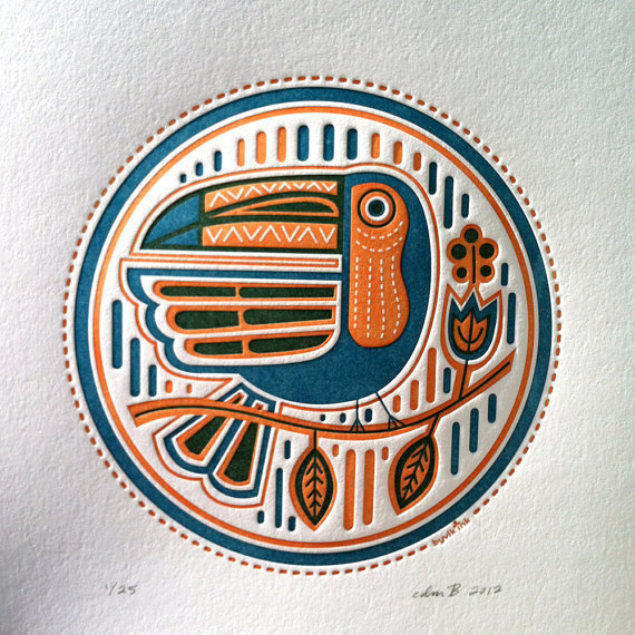 Toucan Letterpress by Byvik Ink #flat #illustration #colour #toucan