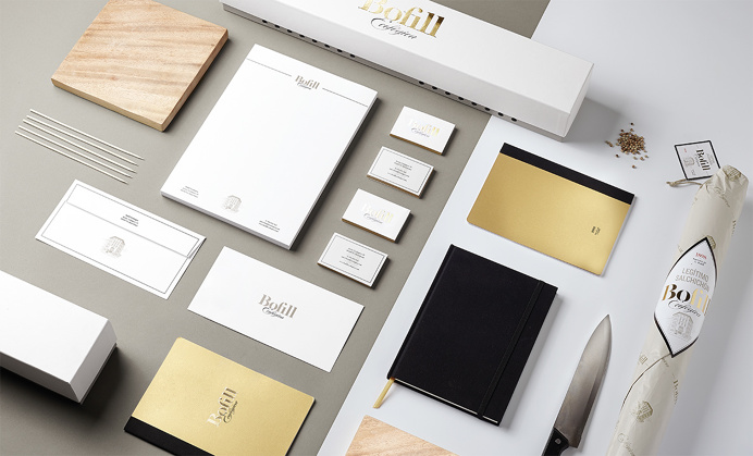 bofill ecologica branding packaging meat food package salami carne beautiful gold deluxe luxury business card identity inspire logo logotype