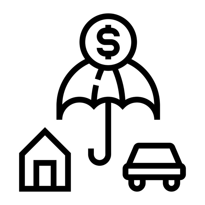 See more icon inspiration related to car, umbrella, safe, insurance, dollar sign, property, protection, house, home, coin, dollar, security and money on Flaticon.