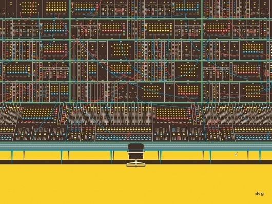 ISO50 Blog – The Blog of Scott Hansen (Tycho / ISO50) » The blog of Scott Hansen (aka ISO50 / Tycho) #panel #chair #button #wires #illustration