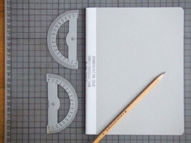 Present&Correct - Fabric Bound Notebook #stationary #desk #notebook #pencil #grey