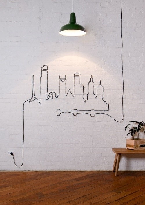 Wall art #DIY #lamp