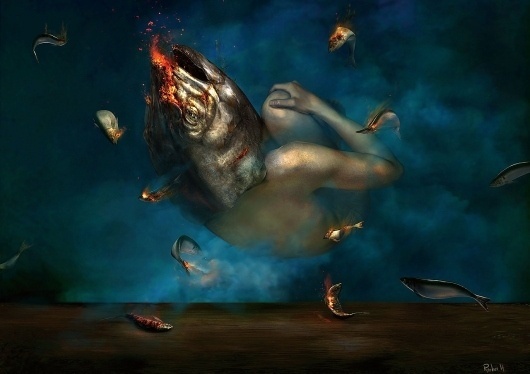Ryohei Hase Illustrations | Best Bookmarks #ryohei #fish #water #hase
