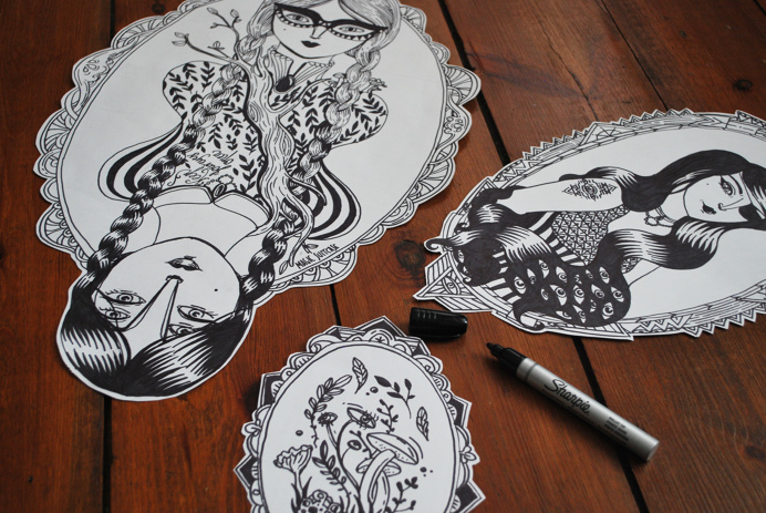 #streetart #sticker #retro #pen #drawing #illustration - work in progress by Magic Suitcase
