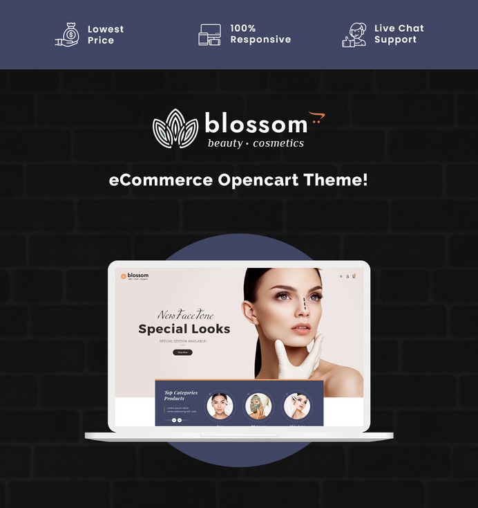 #Blossom #Beauty #Health & #Cosmetics - #Opencart #MultiPurpose #Responsive #Theme | #TemplateTrip #eCommerce #Website #Design #Template