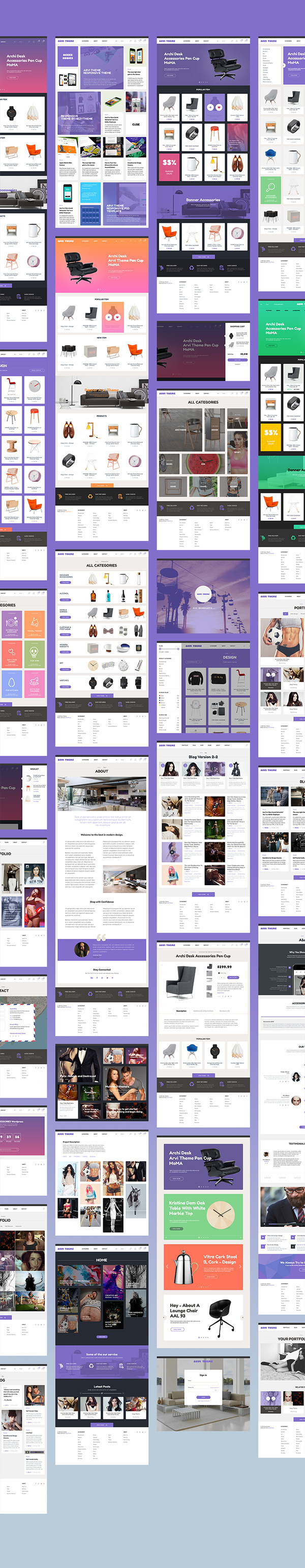 Arvi. Free PSD on Behance #flat #psd #free #portfolio #store #blog