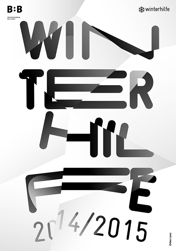 WINTERHILFE EXHIBITION POSTER on Behance by orfeo lanz ORFEOLANZ.CH #poster #blackwhite #blackandwhite #orfeo lanz #graphicdesign #poster