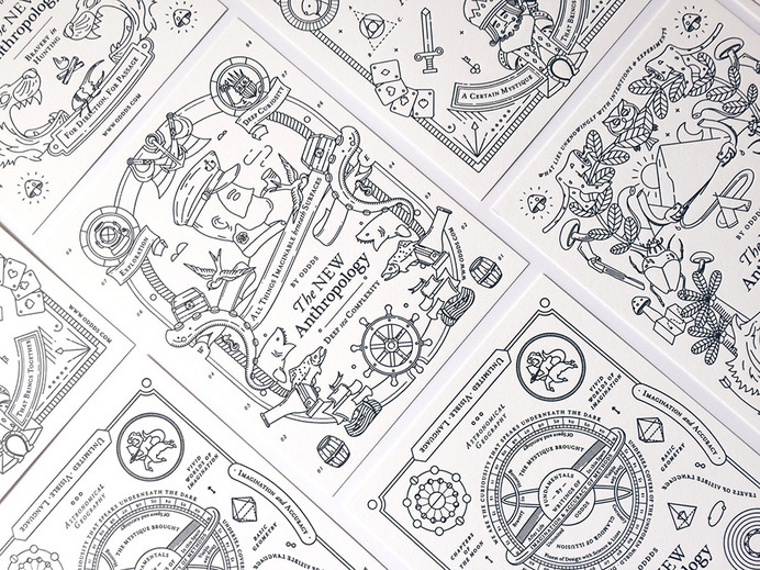 ODDDS studio via www.mr-cup.com #illustration #letterpress #minimal