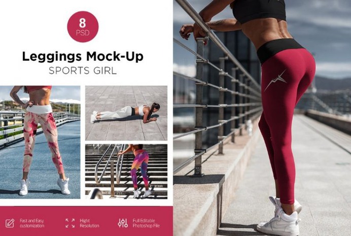 Sports Leggings Mockup PSD