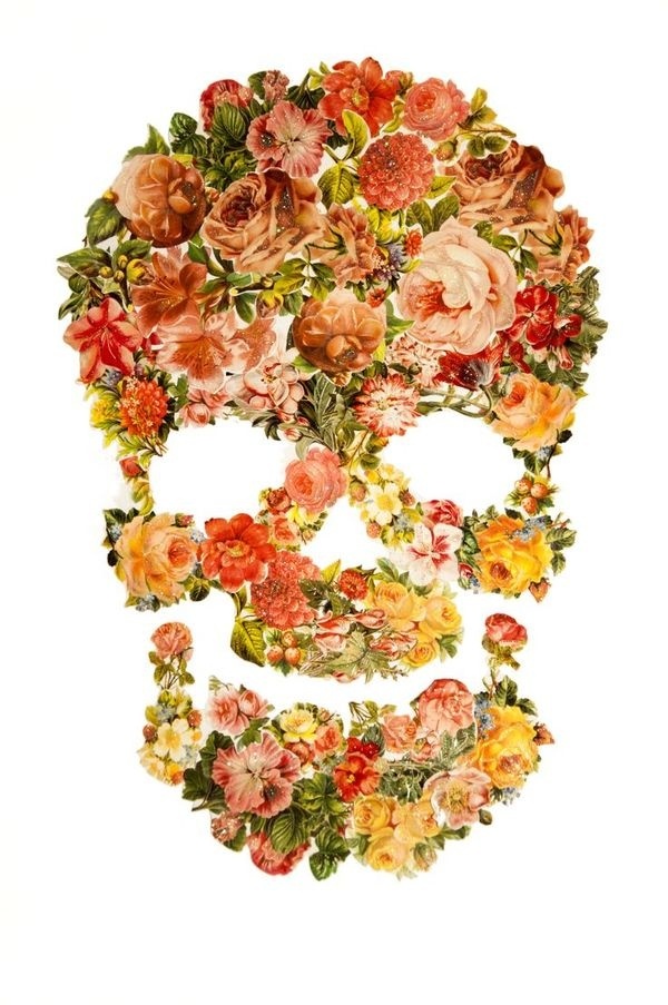 Death in bloom by Adria Molins #swag #kitsch #roses #adria #bloom #art #barcelona #skull #death #molins #flowers