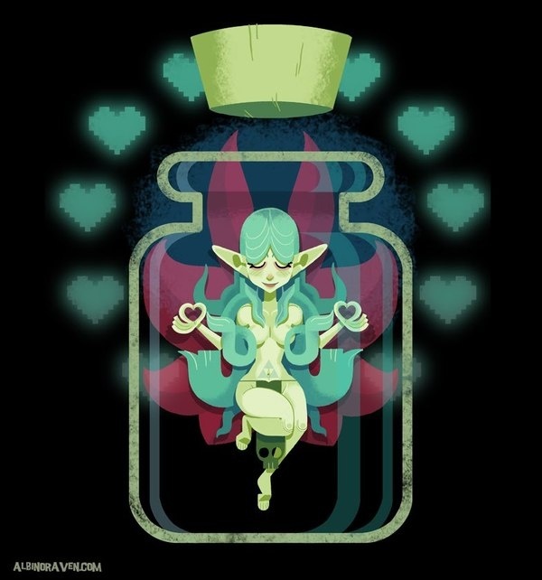 Albino Raven Bottled Fairy #legend #fairy #bottle #of #design #character #zelda
