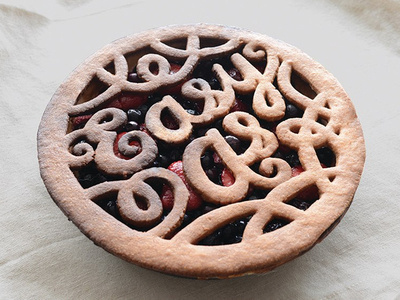 "Easy as Pie" Typography by Christine Kawasaki Chan. #experimental #typography