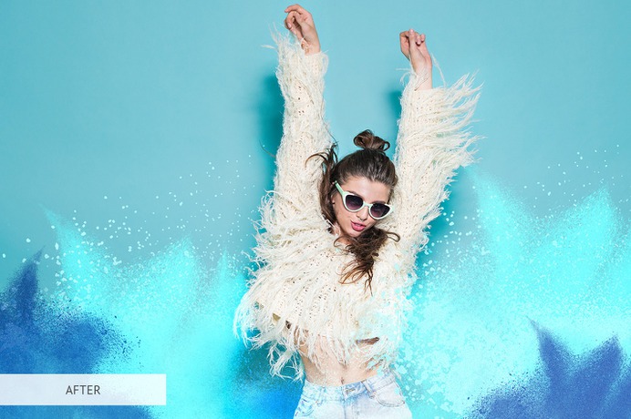Color Powder Photoshop Overlays – 30 Unique PNG Overlays