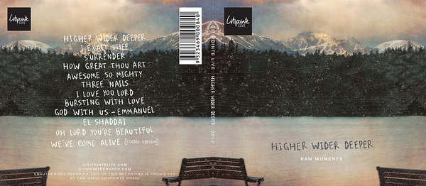 Citipointe Live Higher Wider Deeper Album (Raw Moments) #live #album #design #cover #citipointe #illustration #photography #textures #art #band