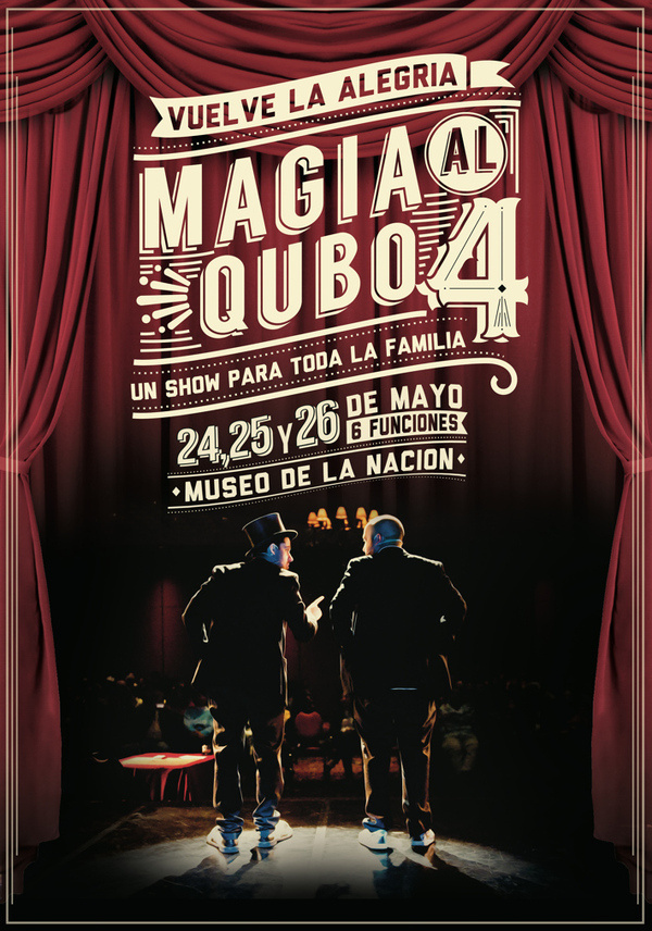 Magia al Qubo #magic #show #poster #peru #typography