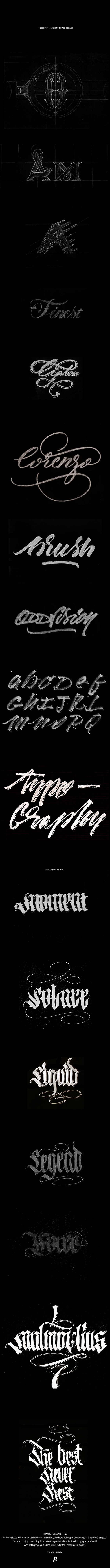 Calligraphy & Lettering 2 on Behance #handlettering