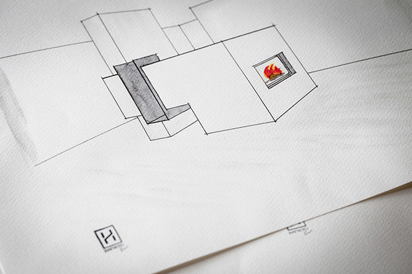 Hafnerei Tyrol on Behance #modern #design #handmade #fireplace #sketch
