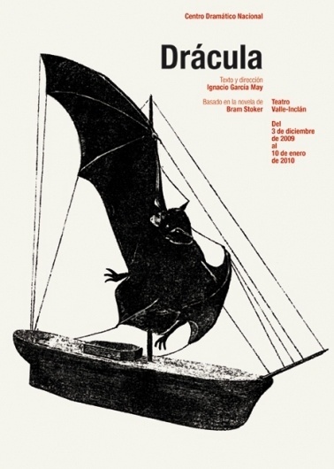 CDN : Isidro Ferrer #ferrer #huesca #spain #theatre #dracula #isidro #illustration #ship #bat #poster