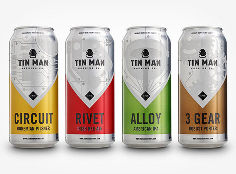 Tin Man Brewing Cans #packaging #beer #cans