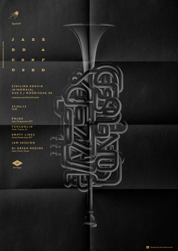 Jazzed & Confused #jazz #design #graphic #poster #music #type