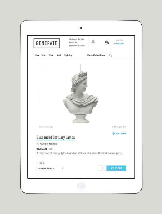 Generate | JOYCE #minneapolis #UI #UX #ecommerce #tablet