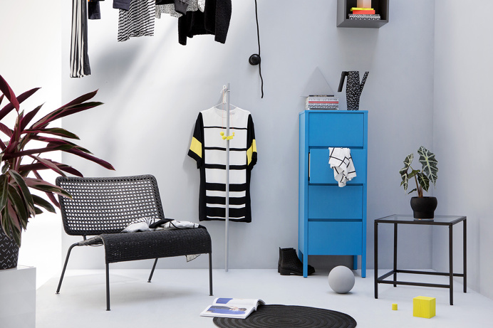 IKEA studio, graphic minimalistic shapes in home furnishing