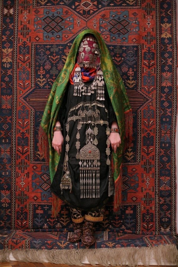 suzani:Avar woman (Caucasus), wedding traditional costume. Ethnic groups living in the Russian republic of Dagestan, villageÂ Rugudja, triba #fashion #pattern #culture #style
