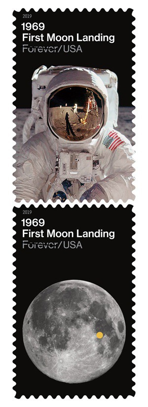 US Postal Service reveals stamps for moon landing 50th anniversary | collectSPACE
