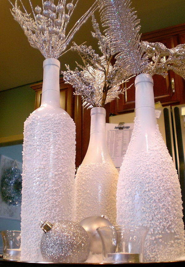 Homemade Wine Bottle Crafts #diy #craft #wine #bottle