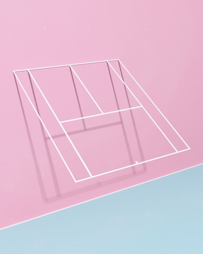 Tennis, from molistudio #surreal #minimalism #pastel #3D #graphic #sport