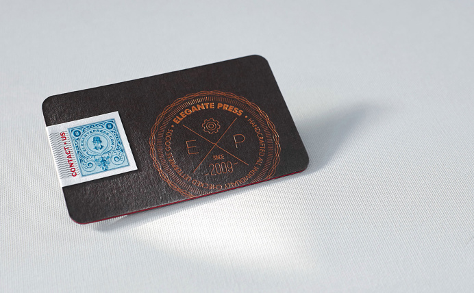 The most expensive business card printed in 4 different technologies, 3 layers of paper with rounded corners. #letterpress #vintage #luxury