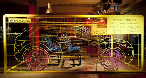 Range Rover Evoque Wireframe Unveiled - BRITISH CAR ENTHUSIASTS #exhibition #design #graphic #environment