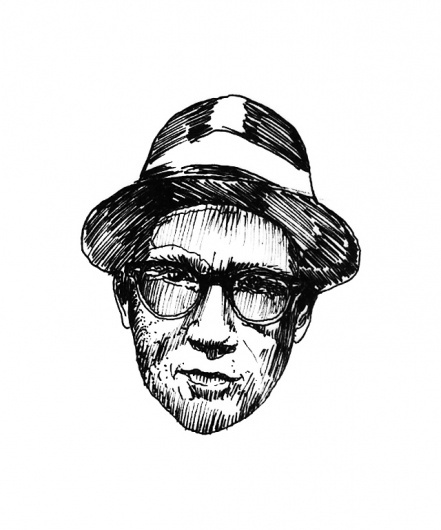 sktch_003.jpg 640×768 pixels #glasses #white #scratch #head #black #illustration #hat #face #mouth